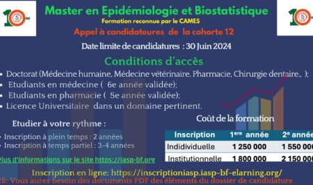 Master en Epidémiologie et Biostatistique